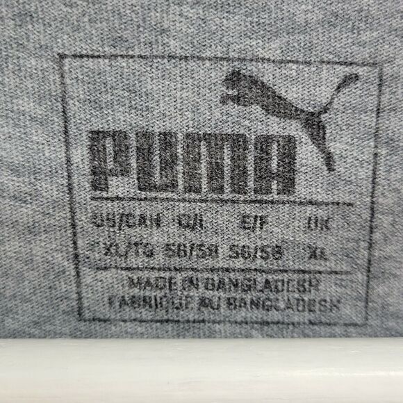 Puma Polo Shirt Men's XL Gray Short Sleeve Solid Logo Collar Casual - Picture 9 of 10